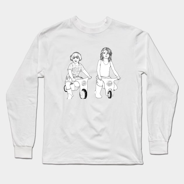 Kids on Bikes Long Sleeve T-Shirt by Freja